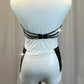 Black and White with Silver Spangles Leotard - Rhinestones