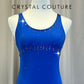 Royal Blue Scoop Neck Leotard- Rhinestones