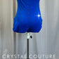 Royal Blue Scoop Neck Leotard- Rhinestones