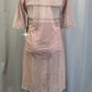 Custom Dusty Rose Mesh Dress with Matching Top and Briefs - Appliques Rhinestones