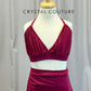 Berry Pink Bra Top and Skirt Two-Piece Set