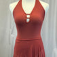 Rusty Pink/ Deep Salmon Leotard and Mesh Skirt Set