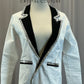 Black and White Suit Jacket - Rhinestones