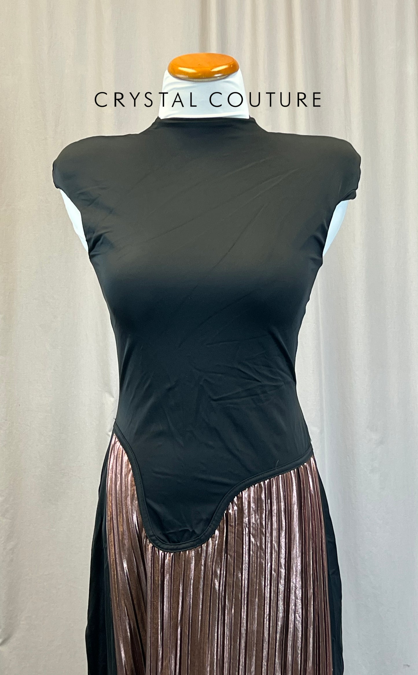 Black and Copper Full Length Dress