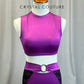 Purple and Black Lace Crop Top and Brief Set *New*