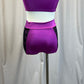 Purple and Black Lace Crop Top and Brief Set *New*