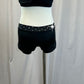*Brand New* Black Holographic Bra Top and Brief Set - Rhinestones