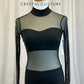 *Brand New* Black Mesh and Lycra Long Sleeve Biketard