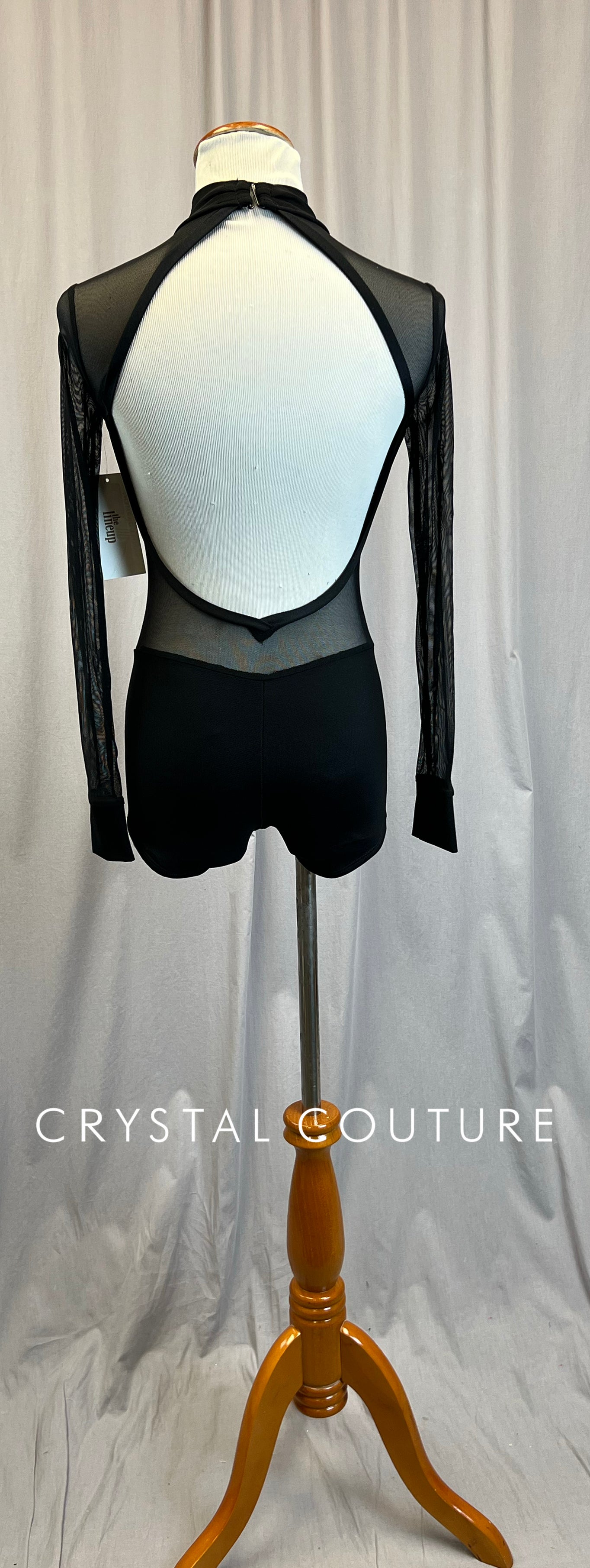 *Brand New* Black Mesh and Lycra Long Sleeve Biketard