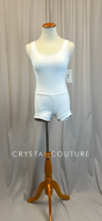 *Brand New* White Fully Lined Biketard