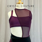 *Brand New* Purple and Black Asymmetrical Dress with Bra Top