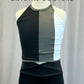 *Brand New* Black,Gray and White Top and Black Mesh Pant Set