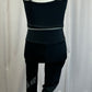*Brand New* Black,Gray and White Top and Black Mesh Pant Set