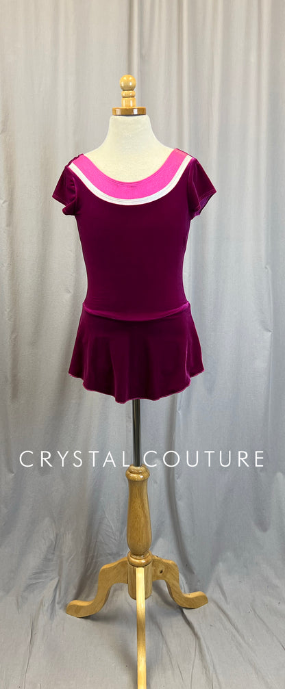 *Brand New* Berry Pink Velvet Skater Dress