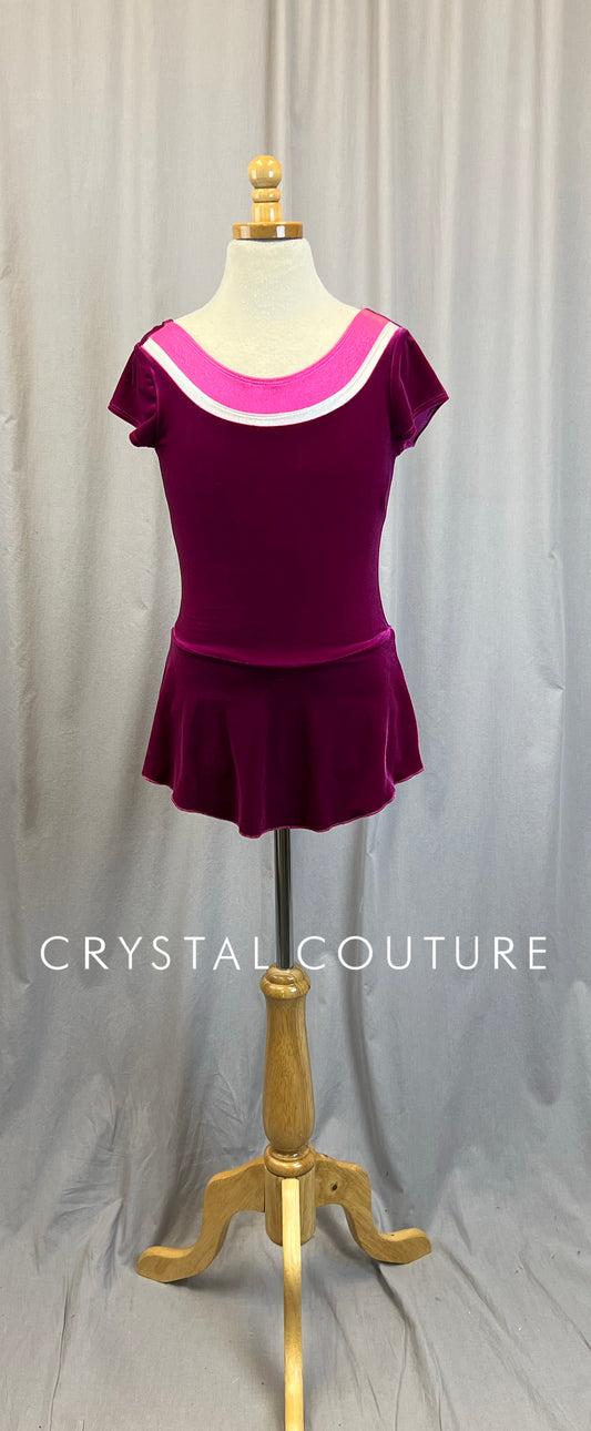 *Brand New* Berry Pink Velvet Skater Dress