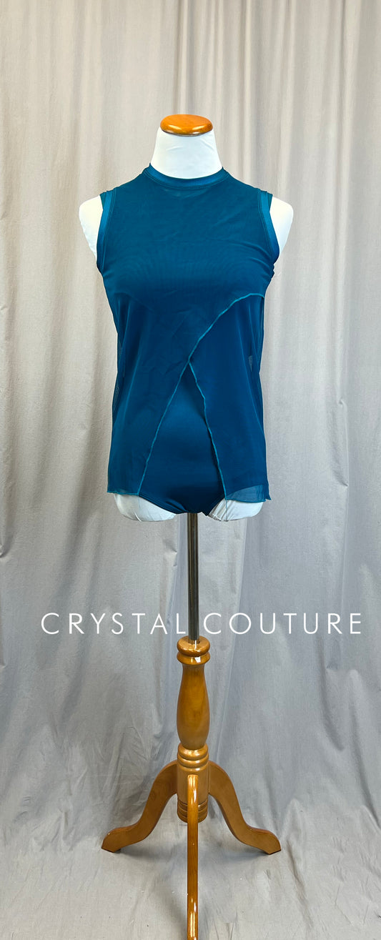 *Brand New* Deep Teal Mesh Tunic and Leotard Two Piece Set