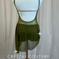 *Brand New* Olive Green Mesh Dress - Rhinestones