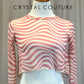 *Brand New* Pink and White Mesh Long Sleeve Top