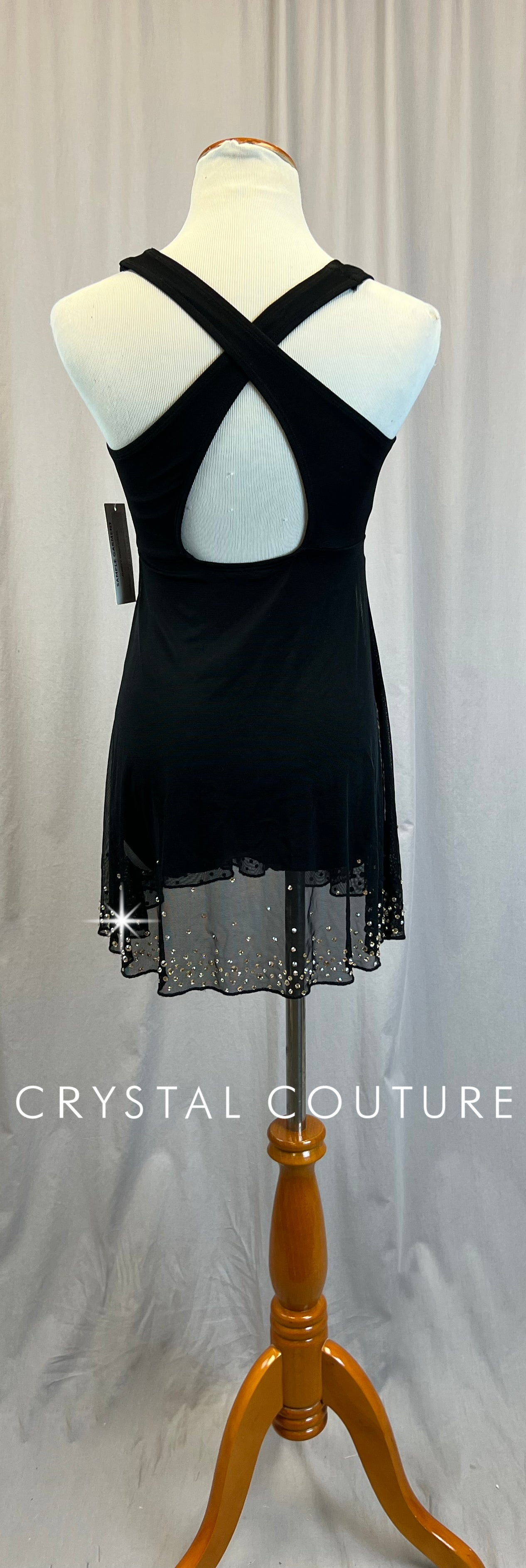 *Brand New* Black Mesh Dress -Rhinestones