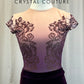 *Brand New* Purple Ombre Cap Sleeve mesh and Velvet Leotard