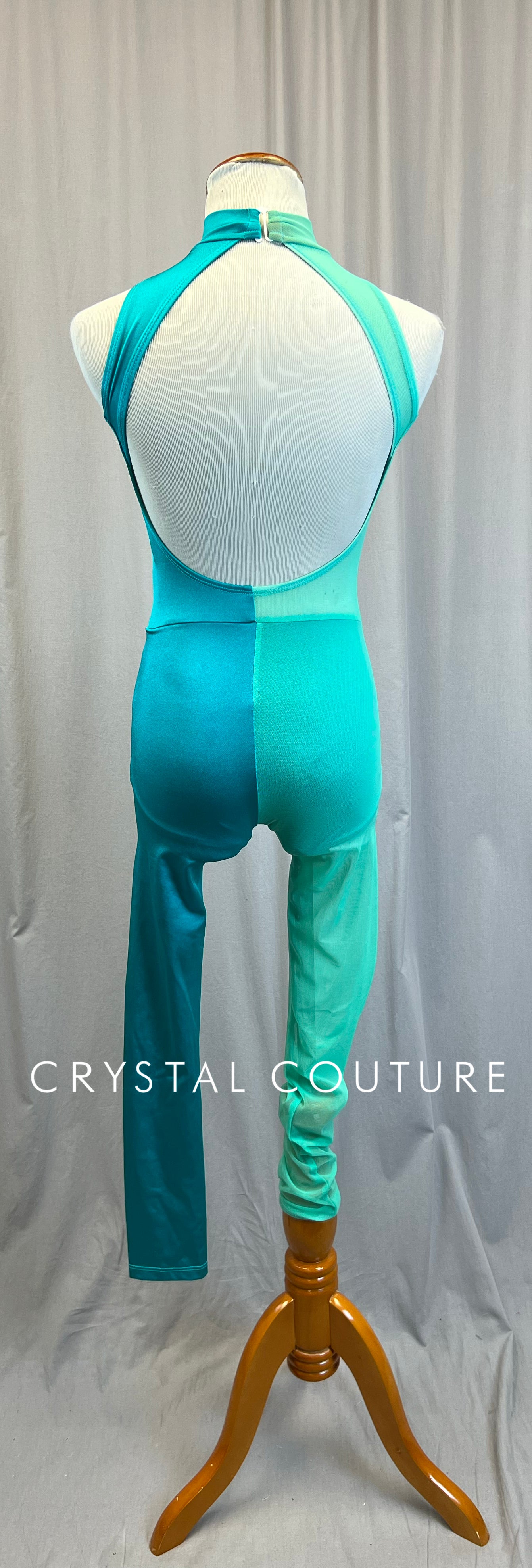 *Brand New* Teal and Mint Lycra and Mesh Unitard