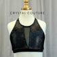 *Brand New* Black Netting and Holographic Bra Top