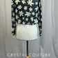 *Brand New* Black and White Daisy Mesh Long Sleeve Top