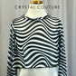 *Brand New* Black and White Mesh Long Sleeve Top