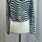 *Brand New* Black and White Mesh Long Sleeve Top