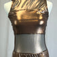 *Brand New* Bronze Metallic Mesh Unitard