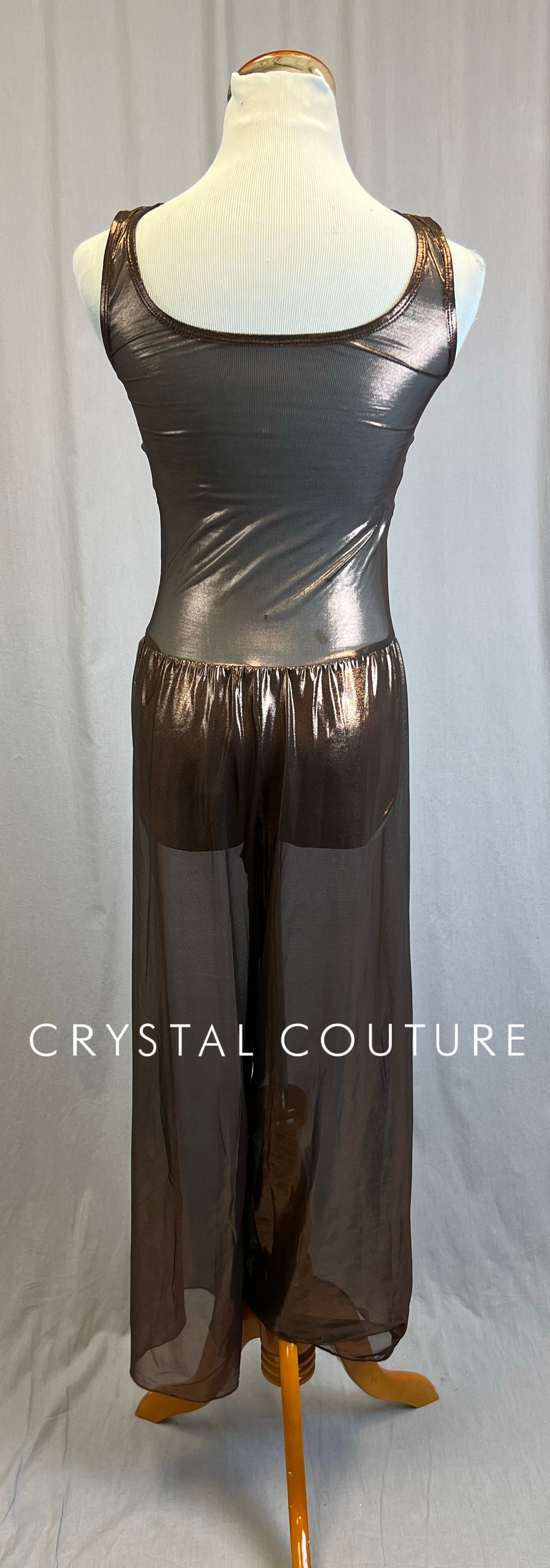*Brand New* Bronze Metallic Mesh Unitard