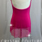 *Brand New* Pink Mesh Slip Dress - Rhinestones
