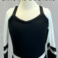 *Brand New* Black and White Lycra and Mesh Cheer Dress