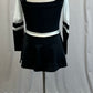 *Brand New* Black and White Lycra and Mesh Cheer Dress