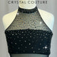 Custom Black Mesh Leotard with Attached Briefs and Bandeau Top