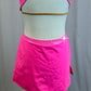 Neon Pink Pleather Dress with Cutouts - Rhinestones