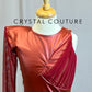 Red Metallic Asymmetrical Sleeve Leotard