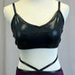 *Brand New* Plum and Black Holographic Brief and Bra Top Two-Piece Set