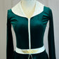 *Brand New* Dark Green Velvet Long Sleeve Leotard with White Accents and Pilot Wing Emblem