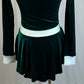 *Brand New* Dark Green Velvet Long Sleeve Leotard with White Accents and Pilot Wing Emblem