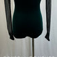 *Brand New* Dark Green Velvet and Black Mesh Long Sleeve Leotard