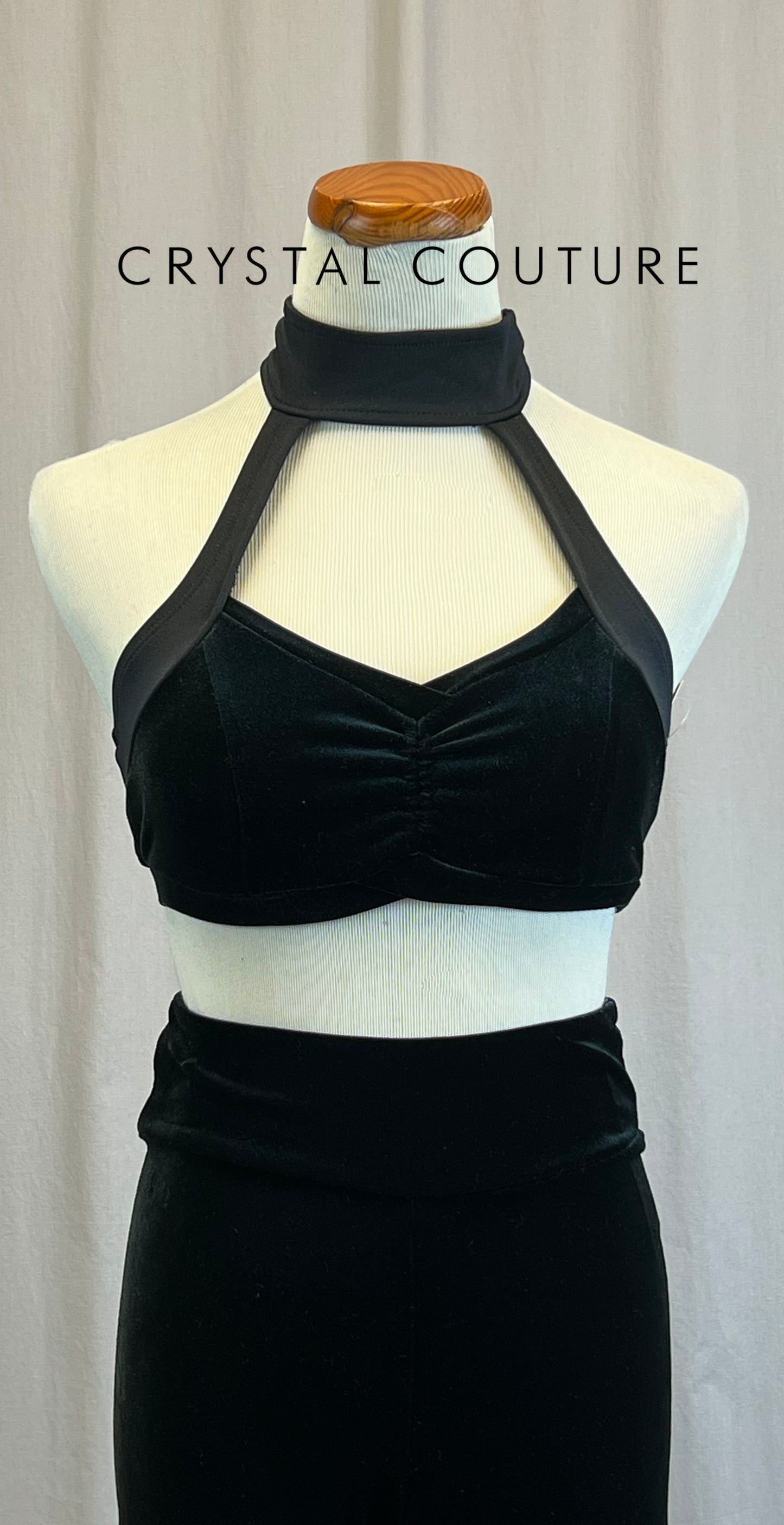 *Brand New* Black Velvet Top and Pant Two-Piece Set