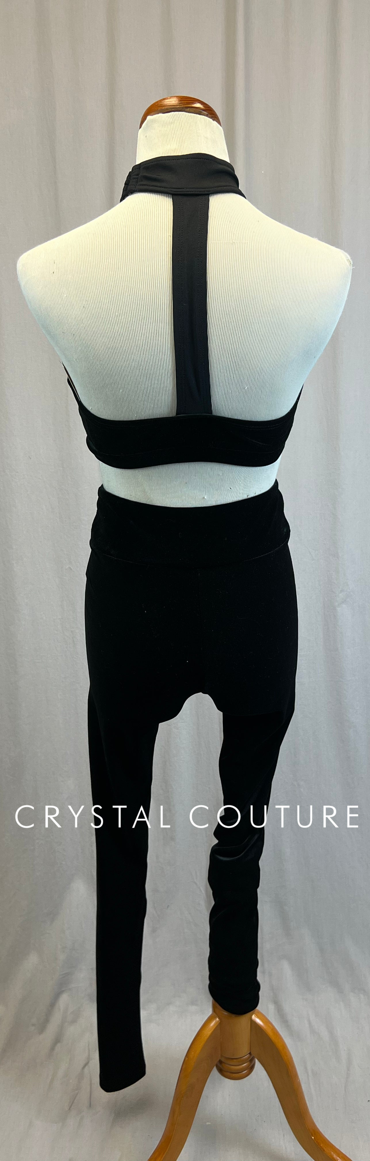 *Brand New* Black Velvet Top and Pant Two-Piece Set