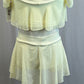 *Brand New* Butter Yellow/Cream Off The Shoulder Top and Mesh Skirt Set