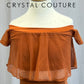 Burnt Orange Off The Shoulder Top and Lycra Pant