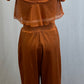 Burnt Orange Off The Shoulder Top and Lycra Pant