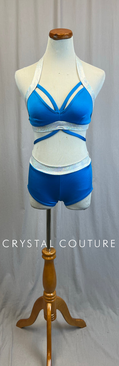 *Brand New* Blue and Silver Top and Brief Two-Piece Set