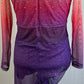 *Brand New* Orange,Pink, and Purple Glitter Mesh Long Sleeve Unitard  - Rhinestones