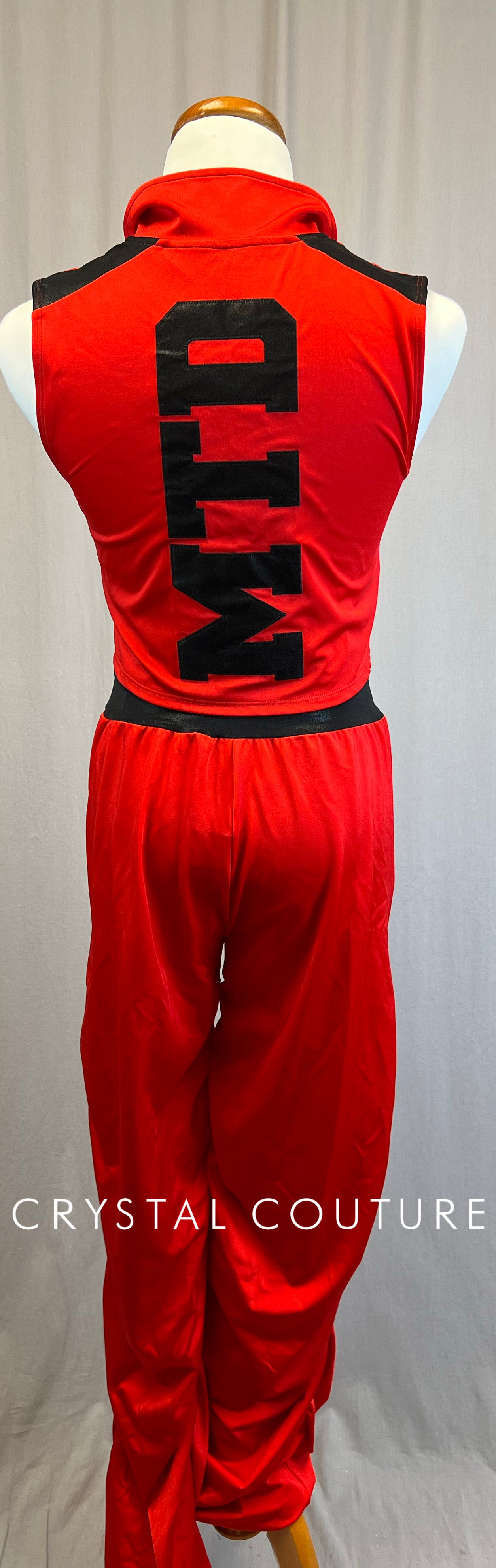 *Brand New* Red with Black Accents Vest and Pant Set