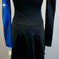 *Brand New* Black and Blue Long Sleeve Skater Dress  - Rhinestones